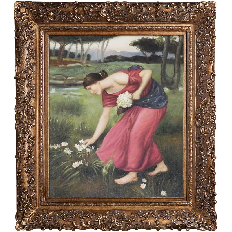 Tori Home Narcissus by John William Waterhouse Framed